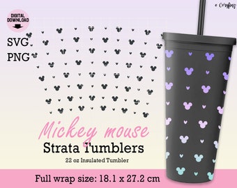 Mouse Strata Svg envoltura completa para Strata cup 22oz, Mickey mouse Wrap Svg, Mickey Wrap Svg, Mickey Svg, Archivo de descarga digital para Cricut