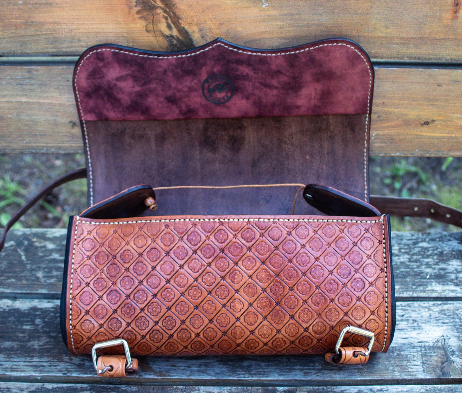 Leather Carved Custom Motorcycle Saddlebag Motorcycle Etsy