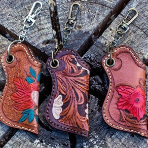 Handmade Leather Carving Lighter Case,Hand tooled Lighter Case,Personalized Lighter cover,Western & cowboy lighter case,Lighter Case Keyring image 8