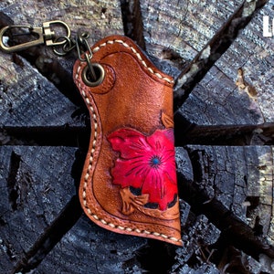 Handmade Leather Carving Lighter Case,Hand tooled Lighter Case,Personalized Lighter cover,Western & cowboy lighter case,Lighter Case Keyring image 5