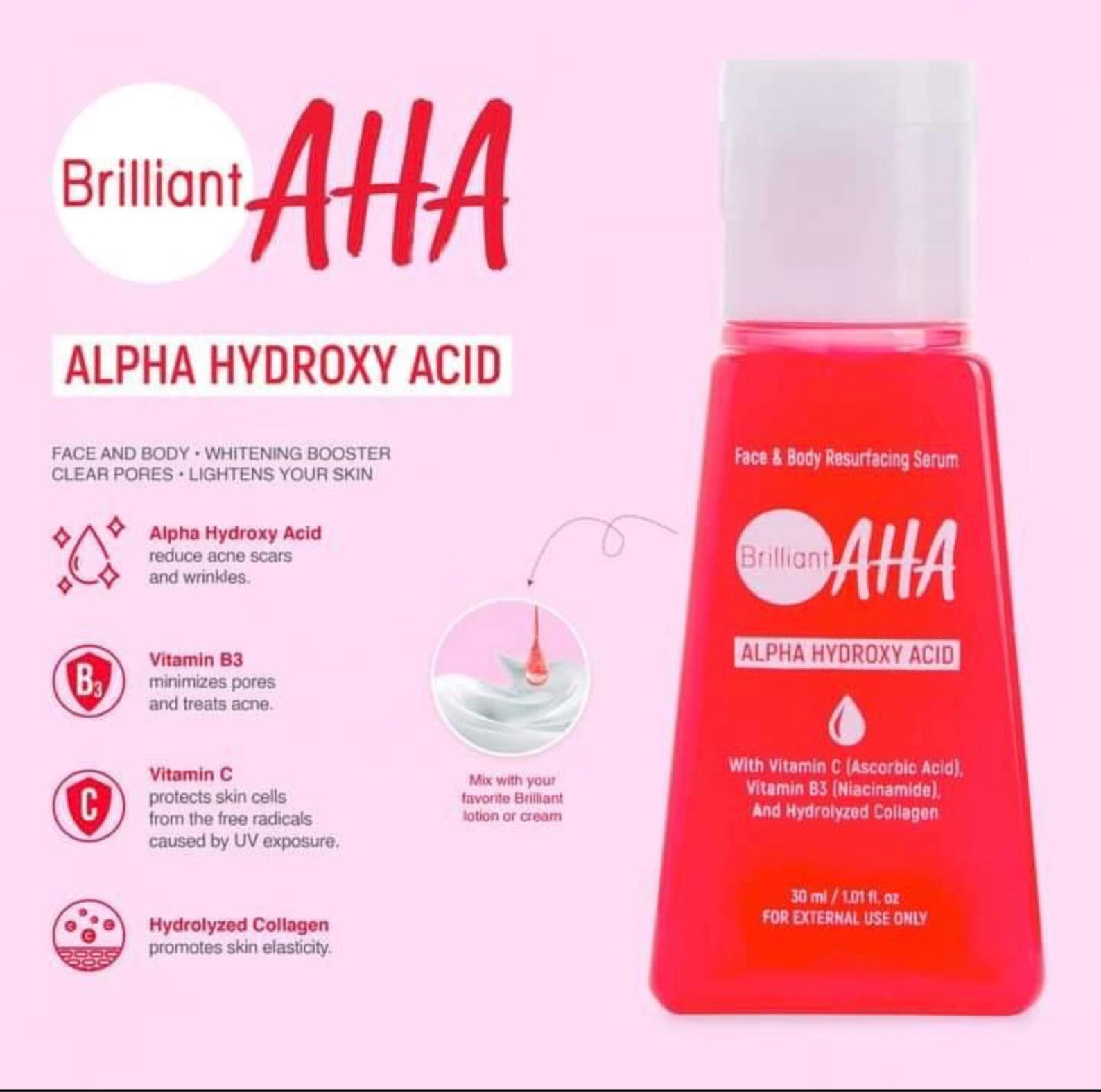 Aha serum Alpha Hydroxy Acid 30ml Etsy