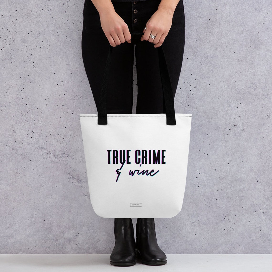 True Crime Tote Bag True Crime & Wine Crimeobsession Collection Etsy UK
