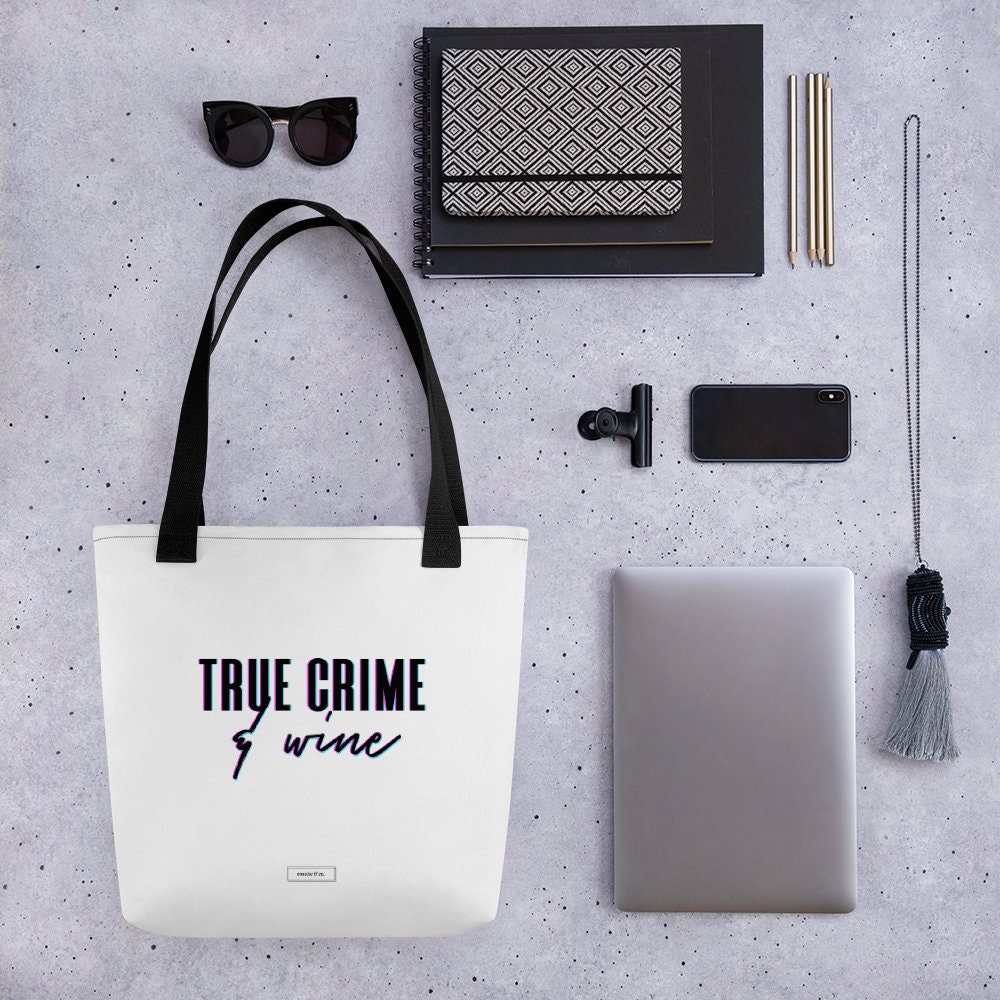 True Crime Tote Bag True Crime & Wine Crimeobsession Collection Etsy UK