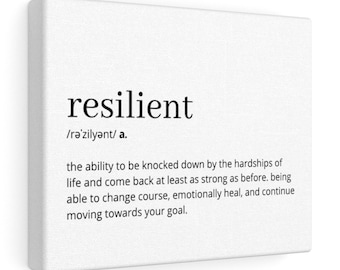 Resilient Definition Printable Wall Art, Resilient Quote, Resilient Poster, Resilient Digital Print, Resilient Affirmation, New Home Gift