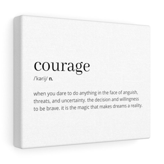 Courage Definition Printable Wall Art, Courage Quote, Courage