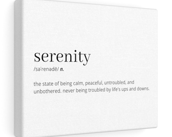 Serenity Definition Printable, Serenity Wall Art, Serenity Quote, Serenity Poster, Serenity Affirmation, Positive Quote Print