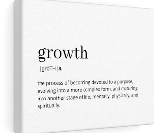 Growth Definition Printable Wall Art, Growth Poster, Growth Quote, Growth Affirmation, Growth Wall Art, Growth Mindset, Wall Decor
