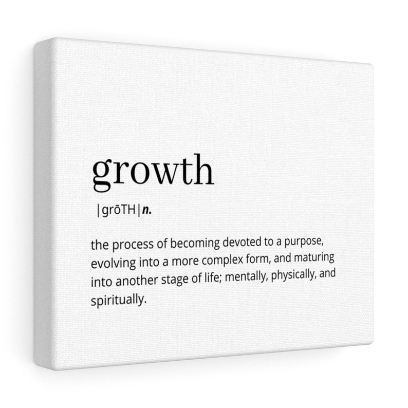 Growth Definition Printable Wall Art Growth Poster Growth Etsy