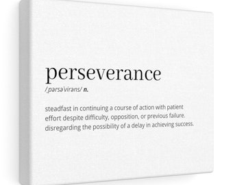 Perseverance Definition Printable Wall Art, Perseverance Poster, Perseverance Quote, Perseverance Affirmation, Perseverance Wall Decor