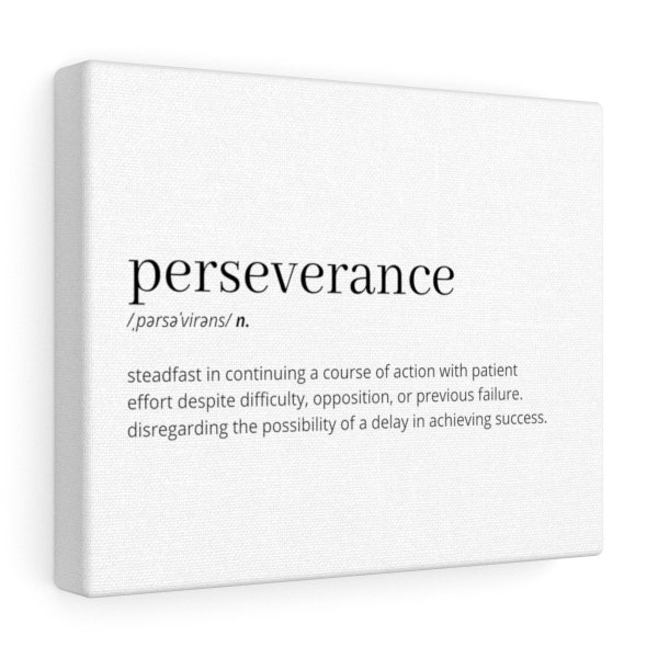 Perseverance Definition Printable Wall Art, Perseverance Poster, Perseverance Quote, Perseverance Affirmation, Perseverance Wall Decor