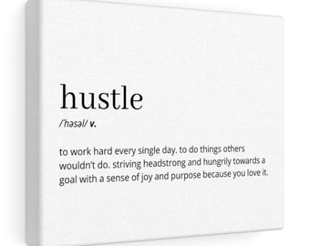 Hustle Definition Print, Printable Wall Art, Hustle Quote, Hustle Poster, Hustle Modern Decor, Inspirational Quote, Home Office Wall Art