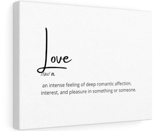 Love Definition Wall Art, Minimalist Quote Print (Digital Download)