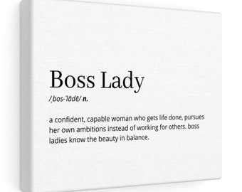 Boss Lady Definition Art Print, Feminist Wall Decor (Digital Download)