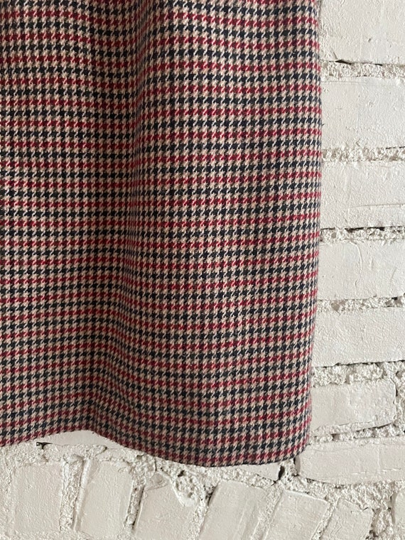 Vintage Wool Houndstooth Mini Skirt