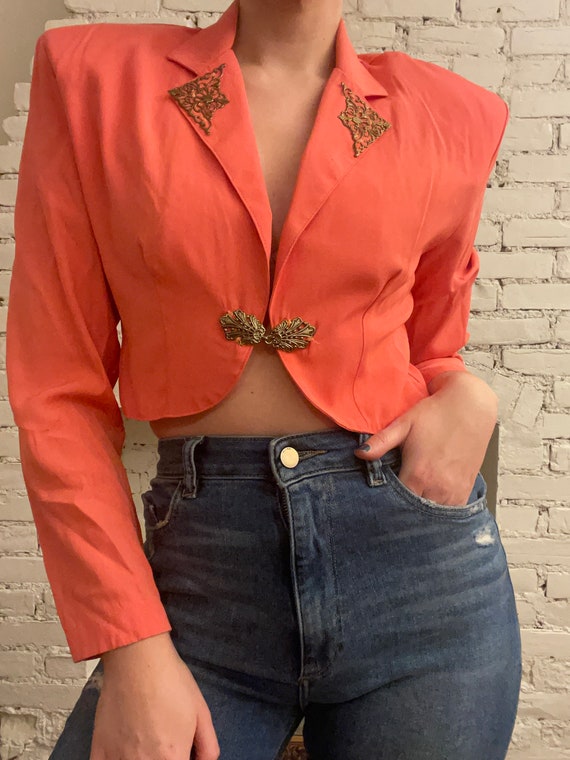 80s Cropped Blouse - image 4