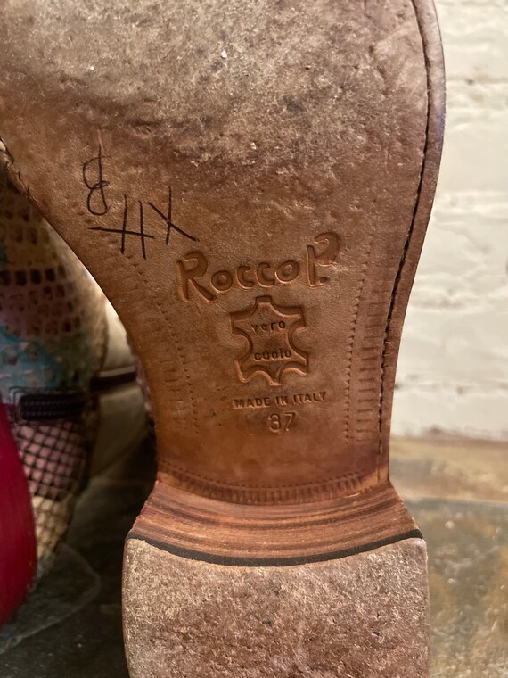 Vintage Snakeskin Cowboy Boots Pastel - image 7