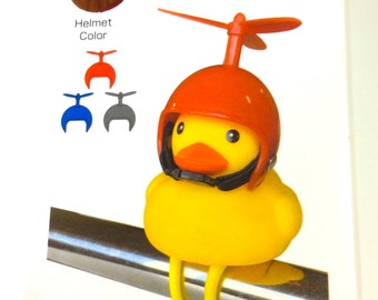Cute RUBBER DUCKY Bicycle 'Puffer Horn' ~ Propeller spins as you drive! Collect all three!
