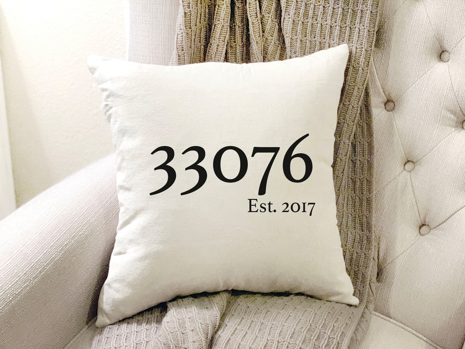 Personalized Zipcode Pillow Custom Zipcode Pillow Etsy