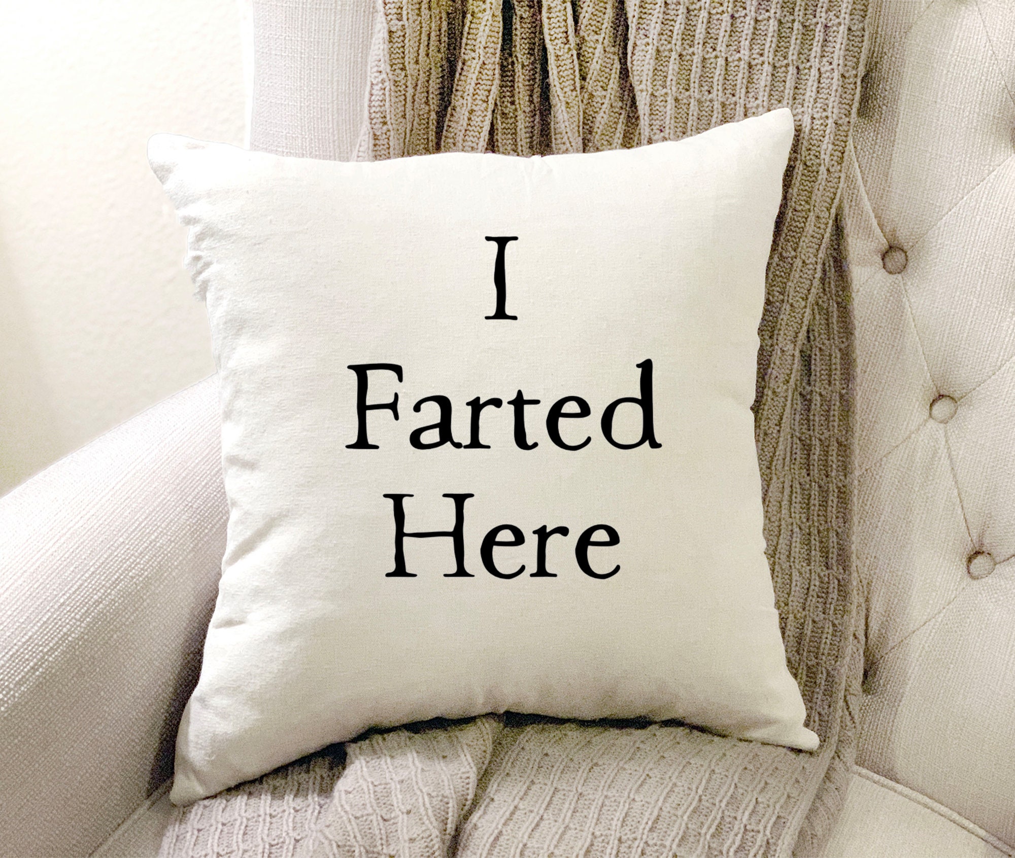 I Farted Here Pillow Funny Pillow Personalized Pillow Etsy