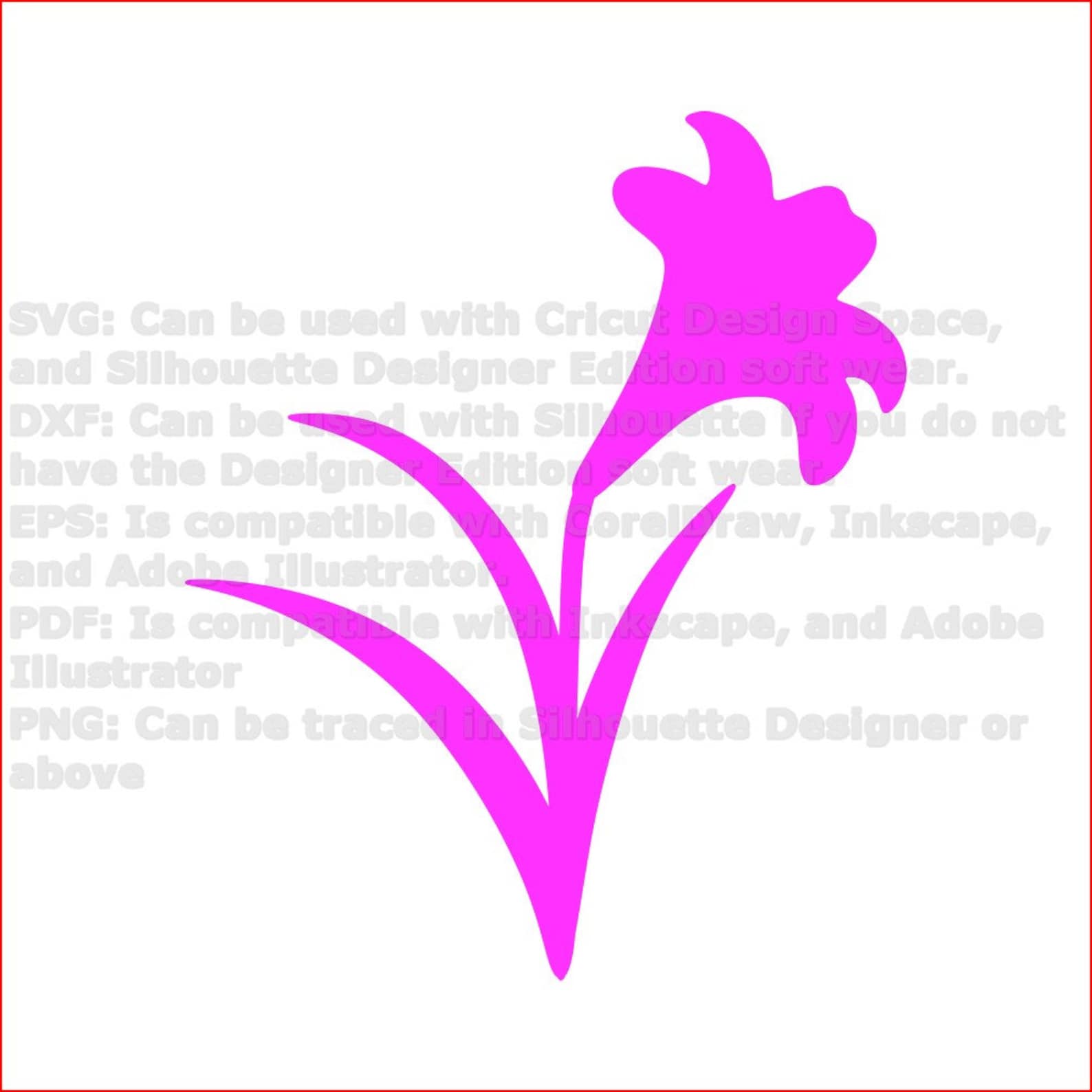 Easter Lily Silhouette Svg Cricut Cut File Digital Download - Etsy