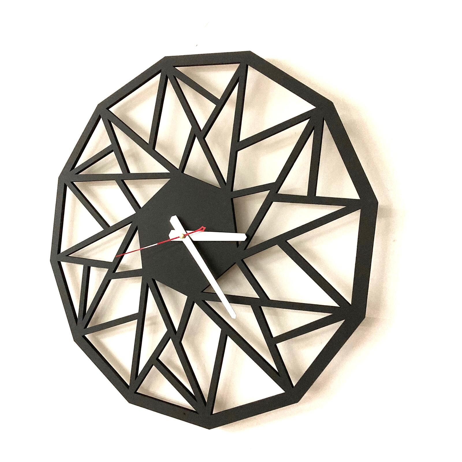 Geometric wall clock cnc filefile cnclaser cuttingcncfile Etsy