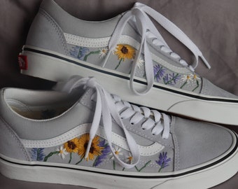 flower embroidered vans