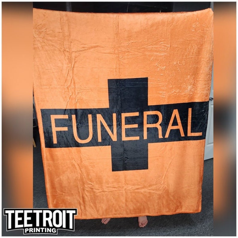 Funeral Flag Throw Blanket, Hearse Blanket, Mortuary Blanket, Grave Blanket Bild 1