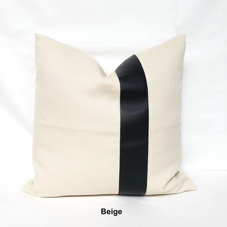 Throw Pillow Cover with leather accent Pillow Cover with Etsy 日本