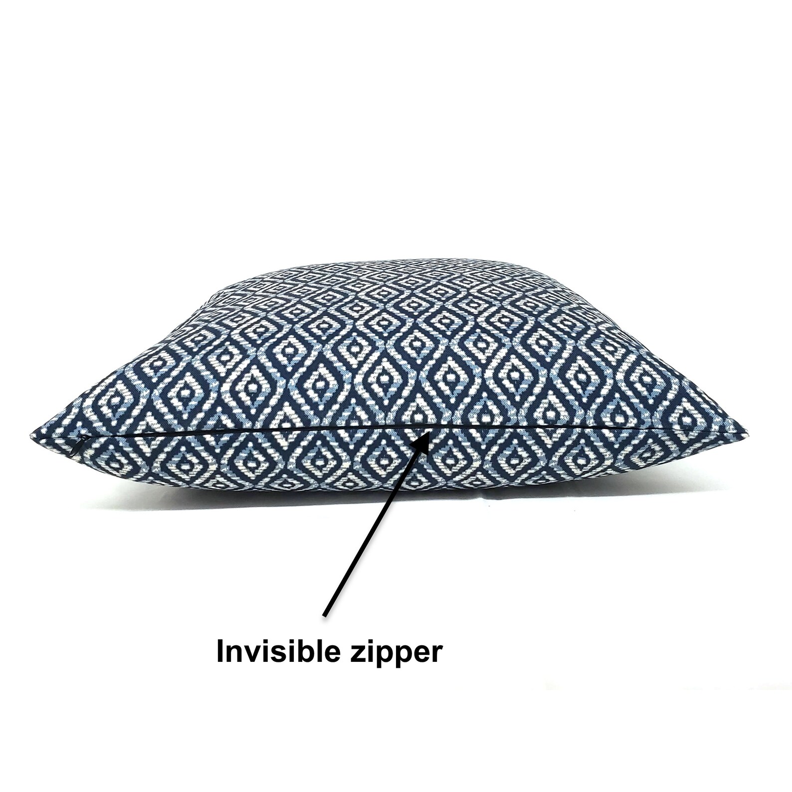 Navy Blue Pillow Cover Diamond Navy Blue Throw Pillow Etsy