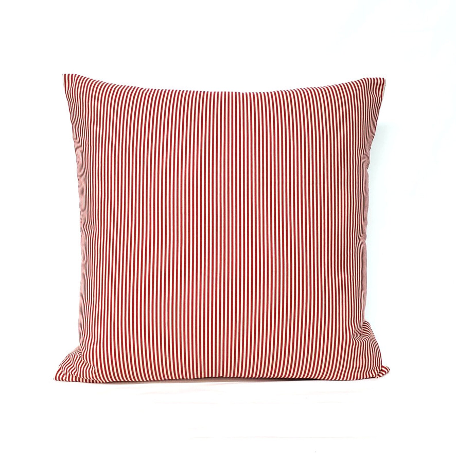 Striped Pillow Cover Red Stripe Throw Pillow Pillow Cover Etsy