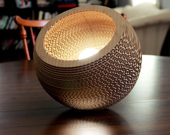 Spherical Cardboard Light (Laser Cut SVG Digital File and Instructions Only)