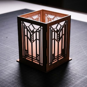 Frank Lloyd Wright Inspired Candle Box (Laser Cut SVG Digital File and Instructions Only)