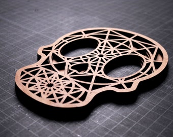 Geschichtete Mandala-Schädel-Kunst (Laser-Cut-SVG-Digitaldatei und Anweisungen nur)