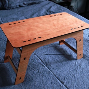 Minimal Bed Table (Laser Cut SVG Digital File and Instructions Only)