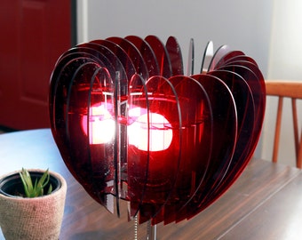 Acryl Herz Licht (Laser Cut SVG Digitale Datei und Anleitung)
