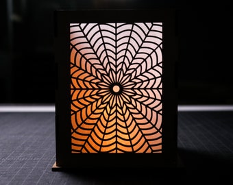 Spinnennetz-Kerzen-Box (Laser-Cut-SVG-Digitaldatei und Anweisungen nur)