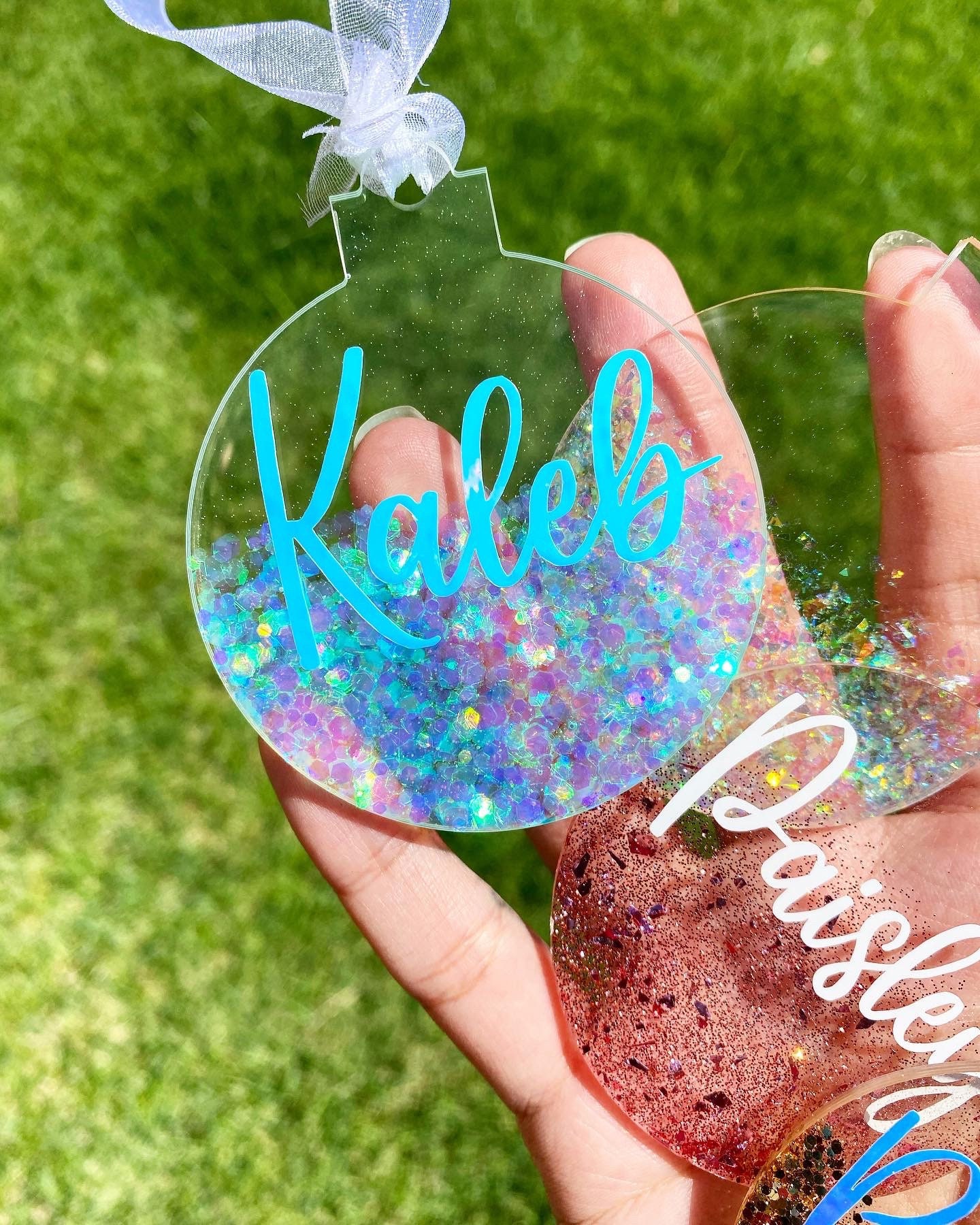 5 Customized Christmas ornaments resin ornaments 5 Etsy