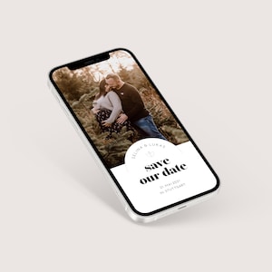 Digitale Save Our Date Karte | "Natural" eCard | schneller Versand via WhatsApp/E-Mail/SMS | personalisiert mit Bildmotiv