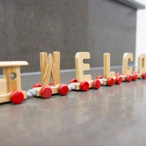 Tren de letras personalizado, regalo personalizado para bebé, rompecabezas con nombres, tren de juguete, regalo para bebé, regalos de tren