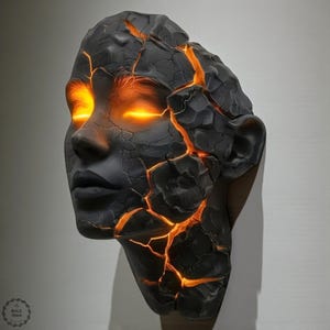 Halloween Broken Soul LED Wall Lamp | Shattered Face Night Light | Horror Wall Sconce for Bedroom, Hallway And Bathroom