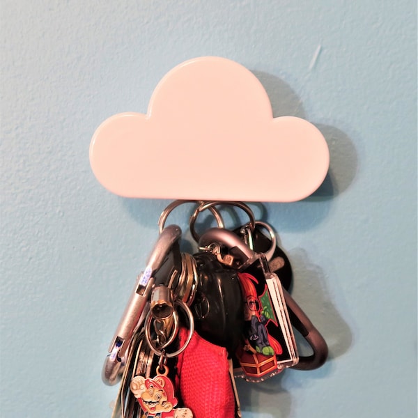 Cloud Key Holder magnetic home room office or nursery decor gifts for sister, brother, friend