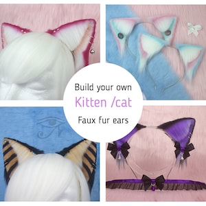 Bouw je eigen oren van imitatiebont voor kittens/katten | Aangepaste nepbontoren (cosplay, kittenplay, harig)