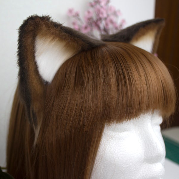 Chocola cat ears and tail | Brown kitten | fur ears | Neko tail | Chocola cosplay