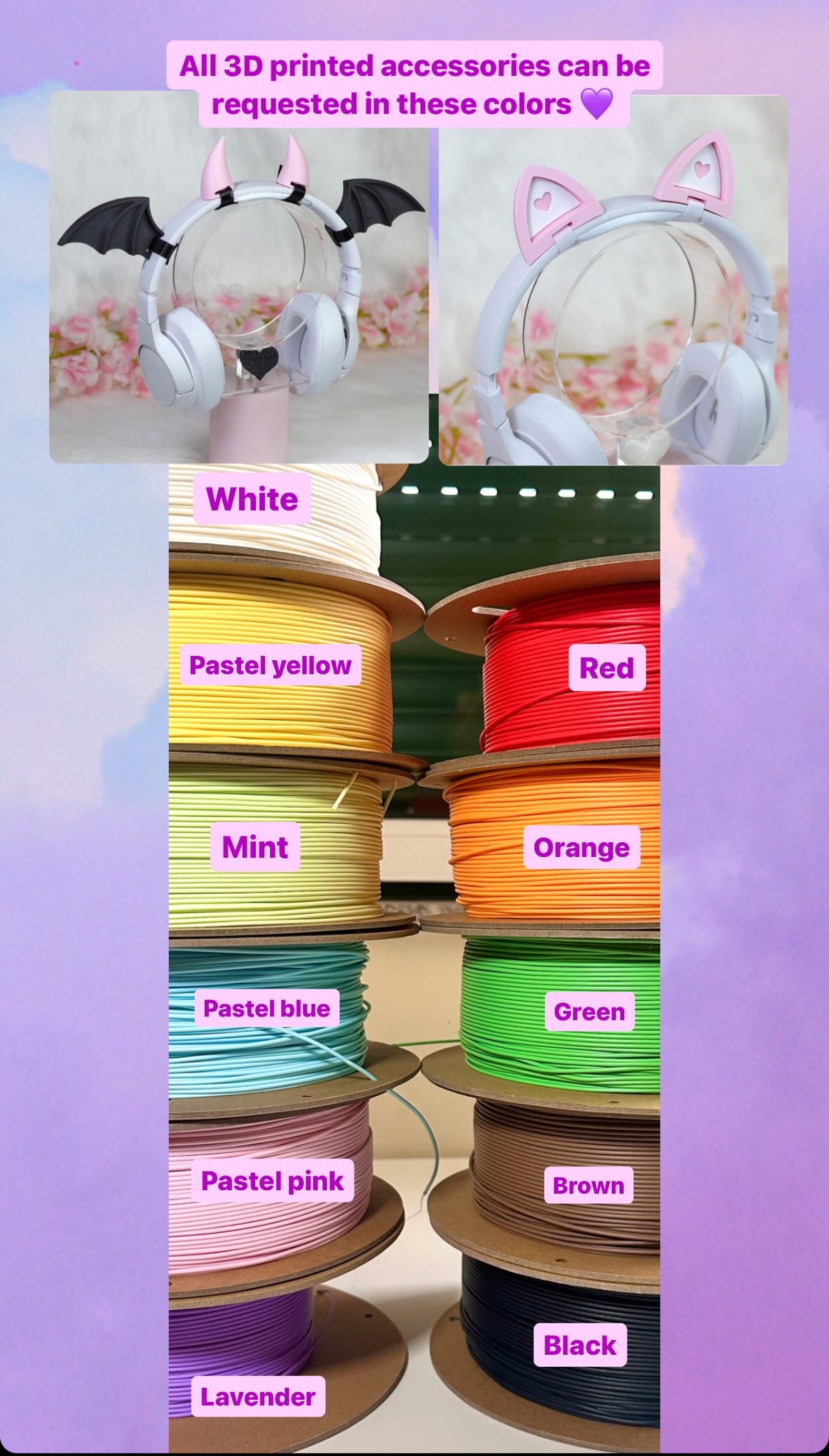 Cat Ears Headset Attachments | Headphone Accessories | Build Your Own ...