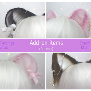 charms, piercings, chains and bows (ADD ON ITEMS)