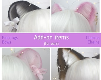 charms, piercings, chains and bows (ADD ON ITEMS)