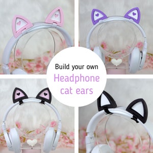 Cat Ears Headset attachments | Headphone accessories | Build your Own | Customizable
