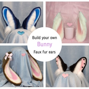 Build  Your Own Bunny Ears / Bunny Faux Fur Ears | Jumbo Lop Bunny | Cosplay Bunny Ears