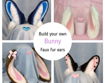 Build  Your Own Bunny Ears / Bunny Faux Fur Ears | Jumbo Lop Bunny | Cosplay Bunny Ears