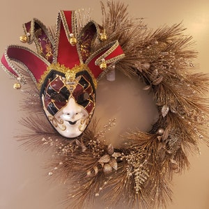 Golden Jester Wreath